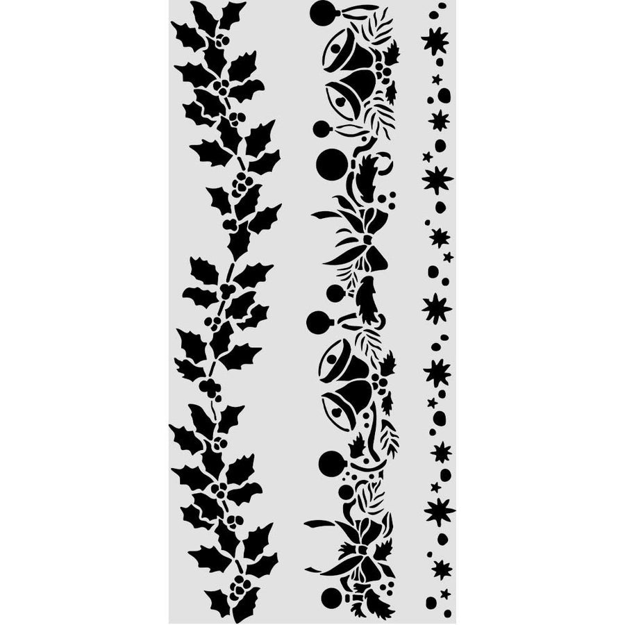 Stamperia MixMedia Art Media Stencil - Christmas Borders 12x25