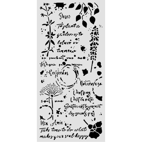 Stamperia - Botanical Script Stencil – KSTDL175