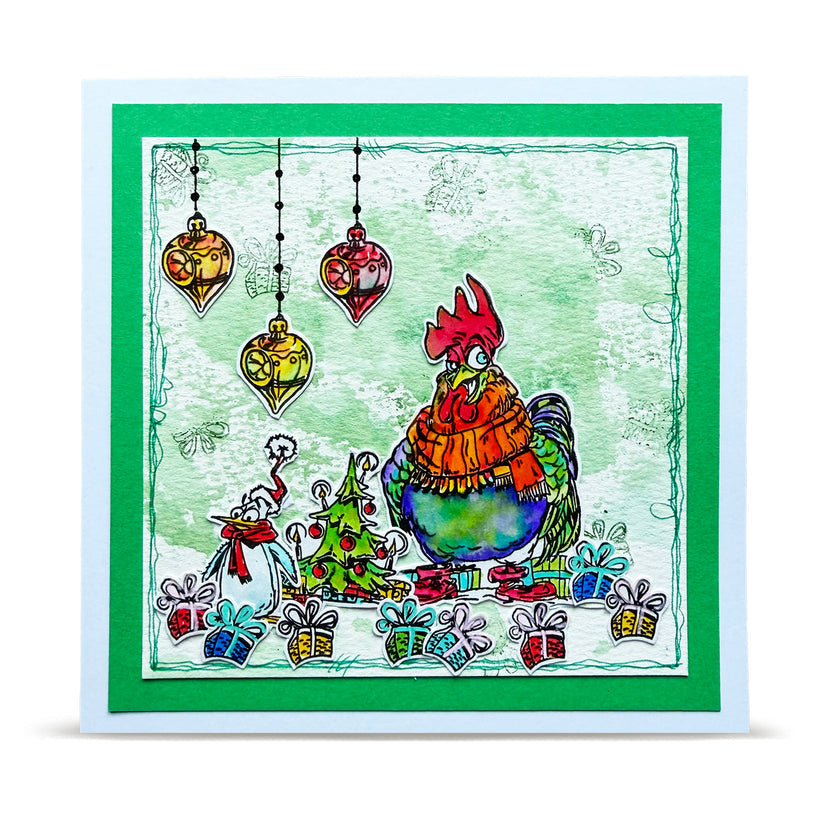 AALL & Create TP-1494 Christmas Hens A6 Stamp Set