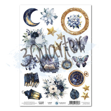 3 Quarter Designs - Sticker Sheets - Luna Horoscope