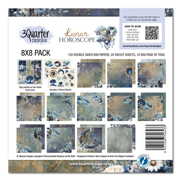 3 Quarter Designs - Luna Horoscope  8" x 8" Collection Pack
