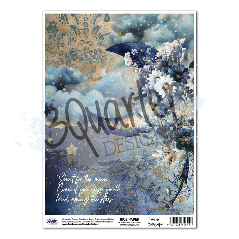 3 Quarter Design - Luna Horoscope -  Rice Paper