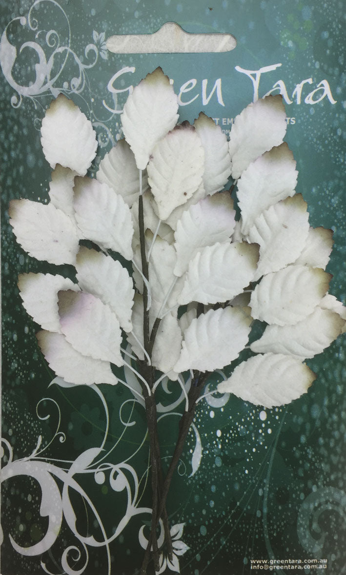 Green Tara Leaf Spray White