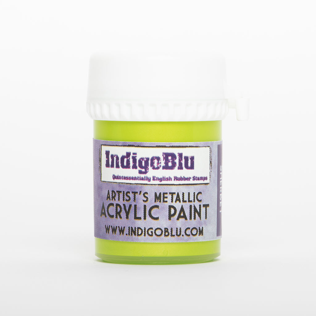 IndigoBlu   Artists -  Metalic  Acrylic Paint  Lime Sherbert