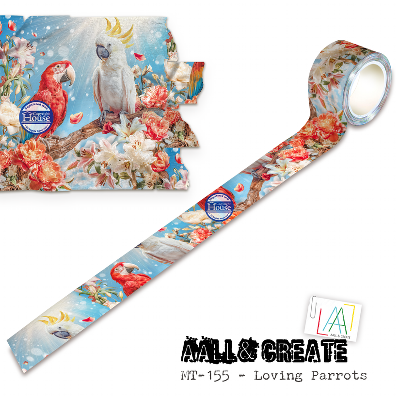 AALL & Create MT-155 Loving Parrots Washi Tape