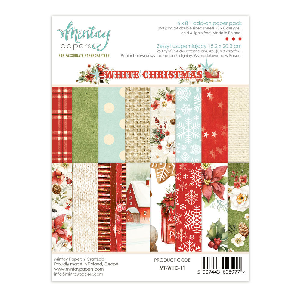 Mintay Papers - White Christmas 6 x 8 paper pad
