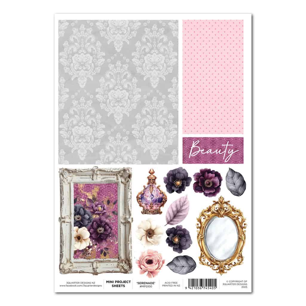 3Quarter Designs -  Mini Project sheets  - Serenade