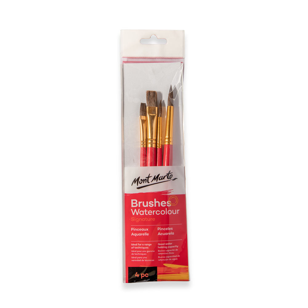Mont Marte Signature Watercolour Brushes 4pc