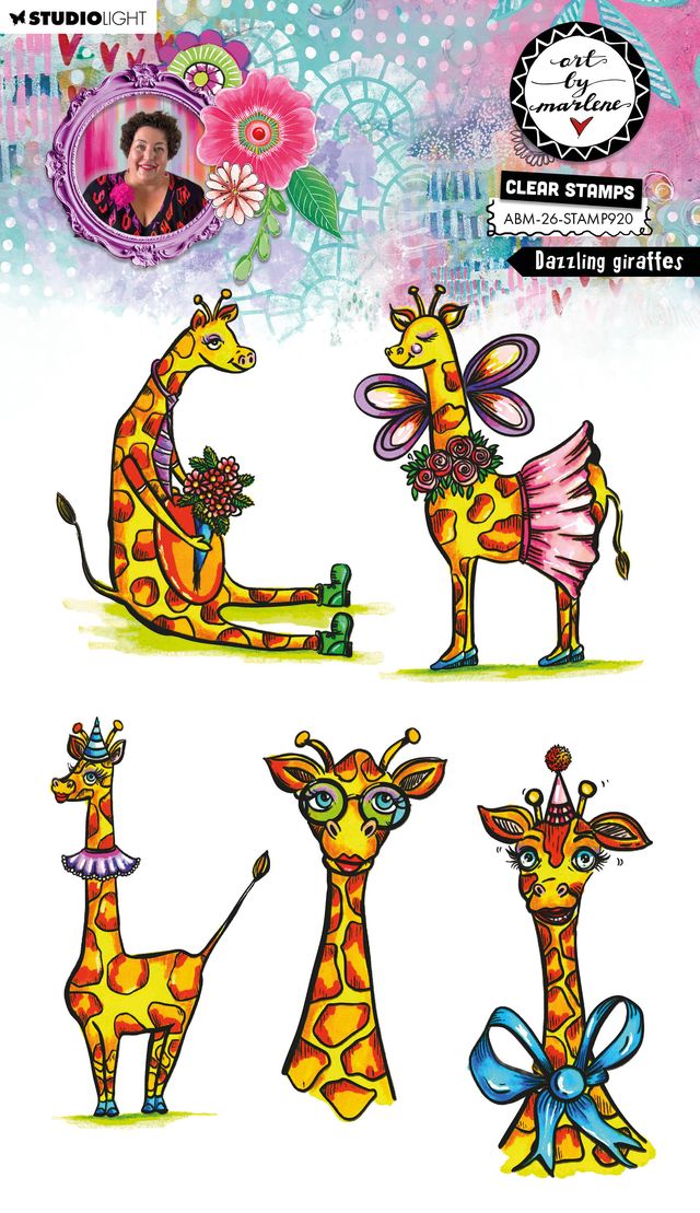 Art By Marlene -  Stamp -Dazzling Giraffes