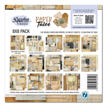 3 Quarter Designs - Paper Tales 8" x 8" Collection Pack