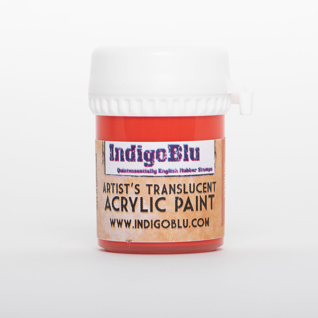 Indigo Blu Artists - Translucent Acrylic Paint - Red Hot Chilli