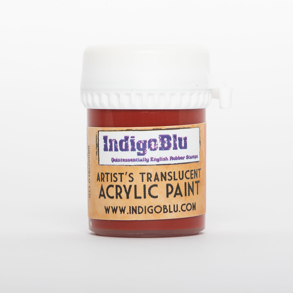 Indigo Blu Artists - Translucent Acrylic Paint - Rossetti Red