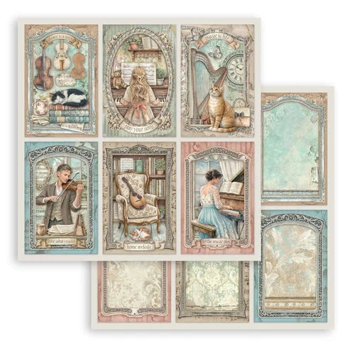 Stamperia Symphony  12x12 Card Fronts