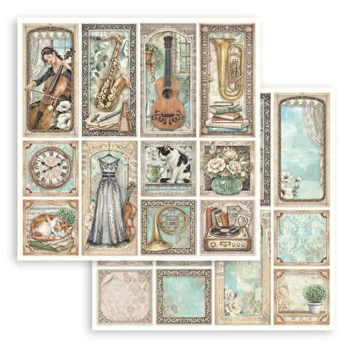 Stamperia Symphony  12x12  Mixed Card Fronts