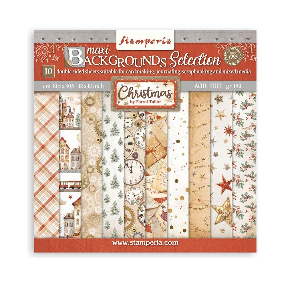 Stamperia Gear Up For Christmas 12 x12  Paper Backgrounds