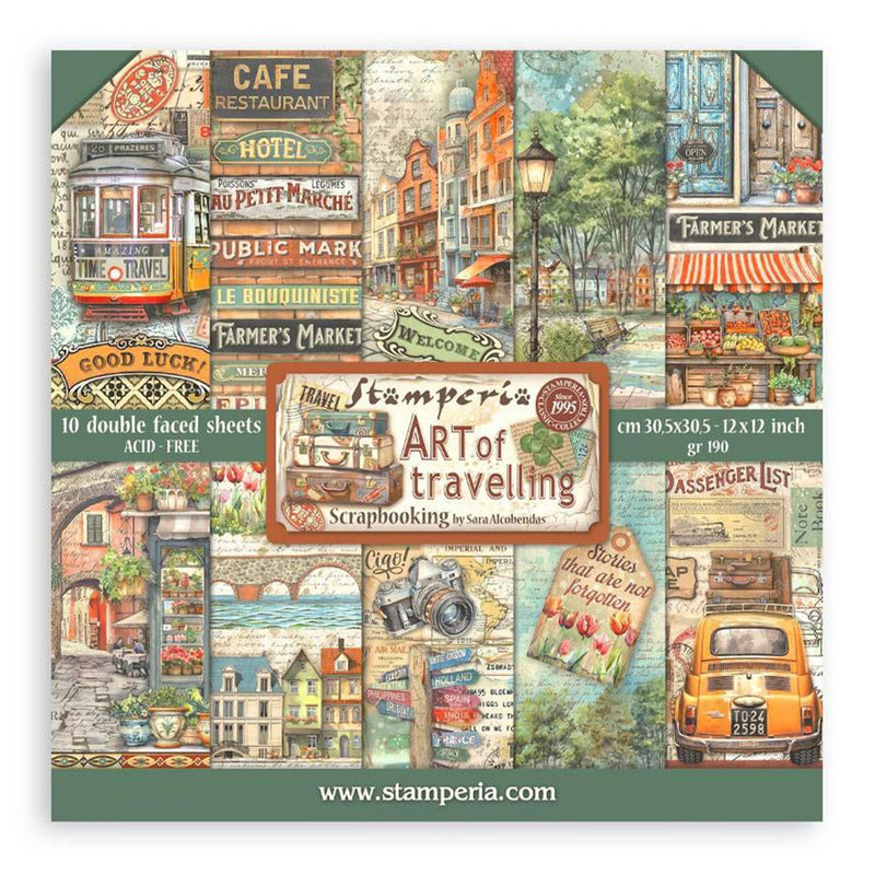 Stamperia -  Art of Travelling 12 x 12 Maxi Paper  Pad 22 sheets