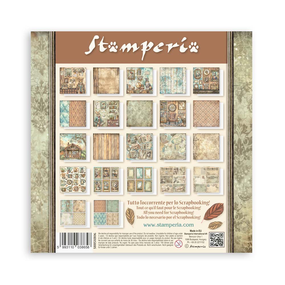 Stamperia Scrapbooking Pad 22 Sheets 8" x 8"- Alterego