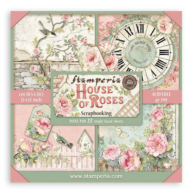 Stamperia - 12 x 12 Paper Maxi 22 sheet Collection  - House of Roses