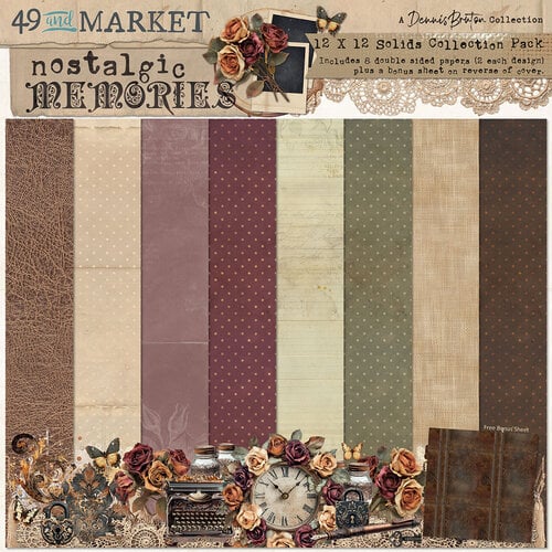 49 AND MARKET NOSTALGIC MEMORIES 12 X 12 COLLECTION PACK SOLID - DNM-33816