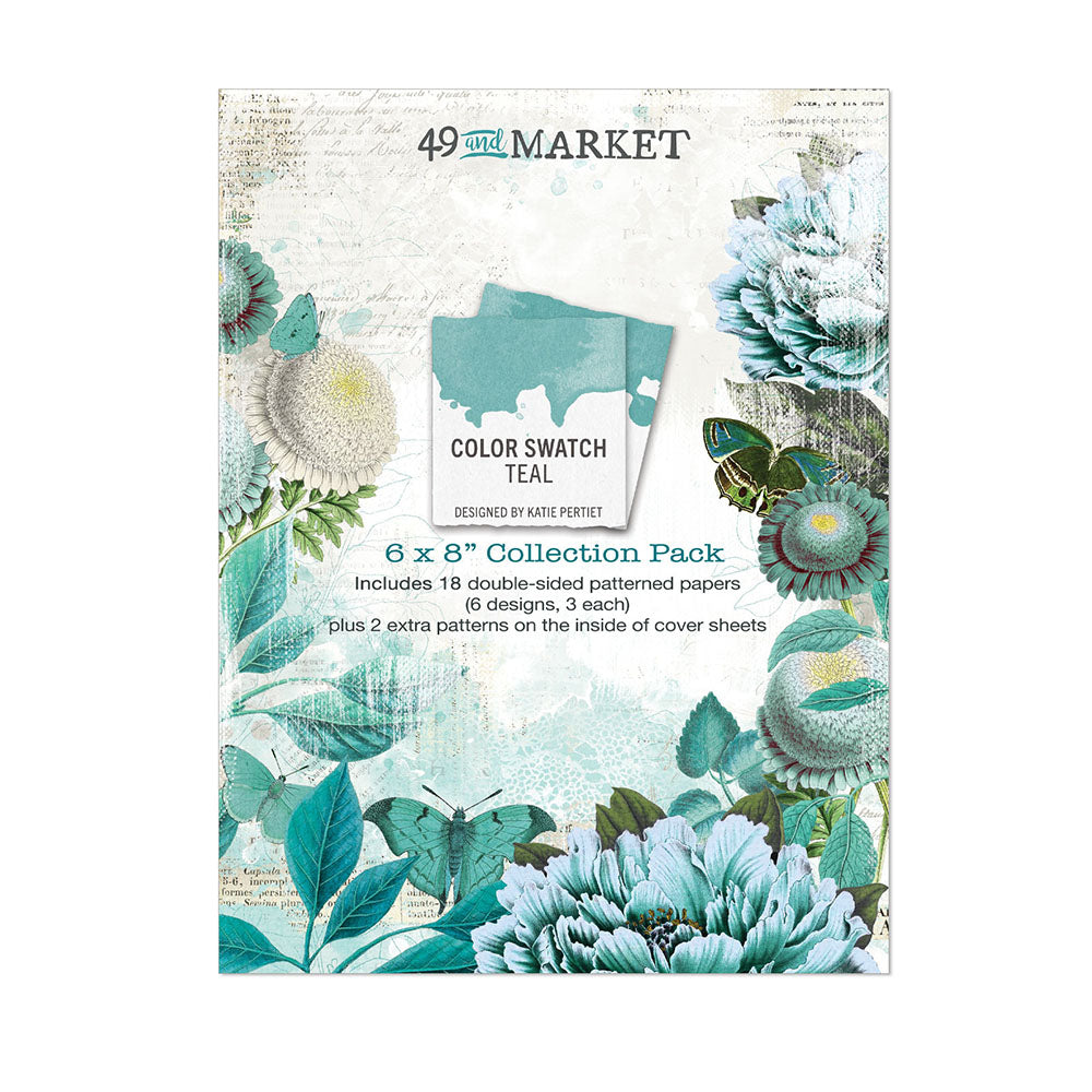 49 & Market  Color Swatch 6 x 8 collection Pack Teal