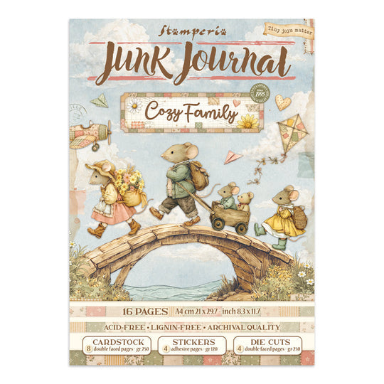 Stamperia Cozy Family A4 Junk Journal Pack – SBJK32