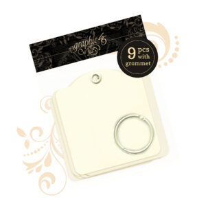 Graphic 45  Square Tags - Ivory