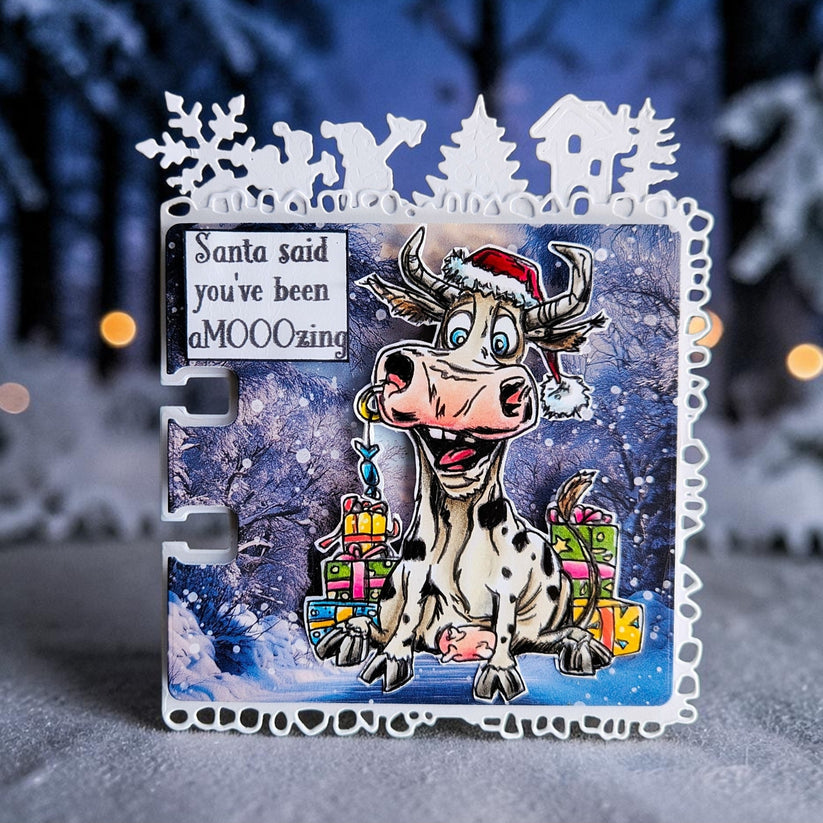AALL & Create TP-1496 Moo-ry Christmas A6 Stamp Set
