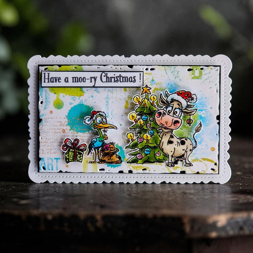 AALL & Create TP-1496 Moo-ry Christmas A6 Stamp Set