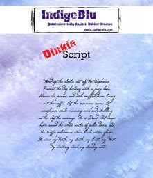 IndigoBlu Stamp  Dinkie Script