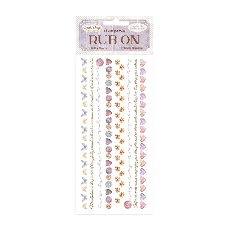 Stamperia - Rub ons   - Quiet Days - Cosy Borders
