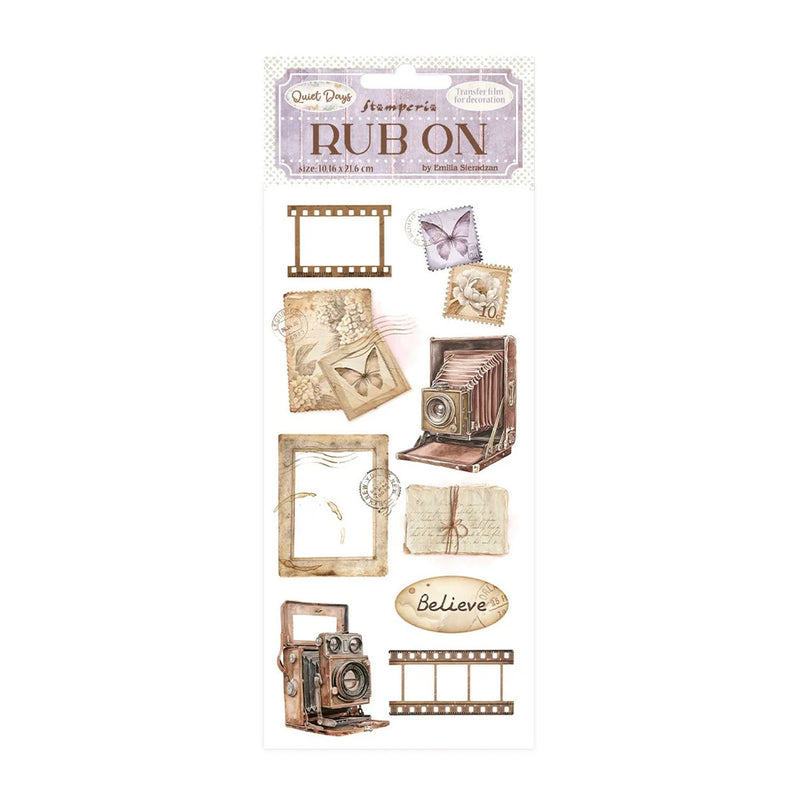 Stamperia - Rub ons   - Quiet Days - Vintage Photograhy