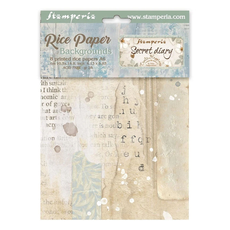 Stamperia -A6 Rice paper -  Secret Diary