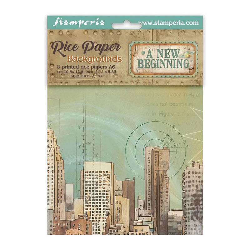 Stamperia - A New Beginings - A6 Rice paper Backgrounds
