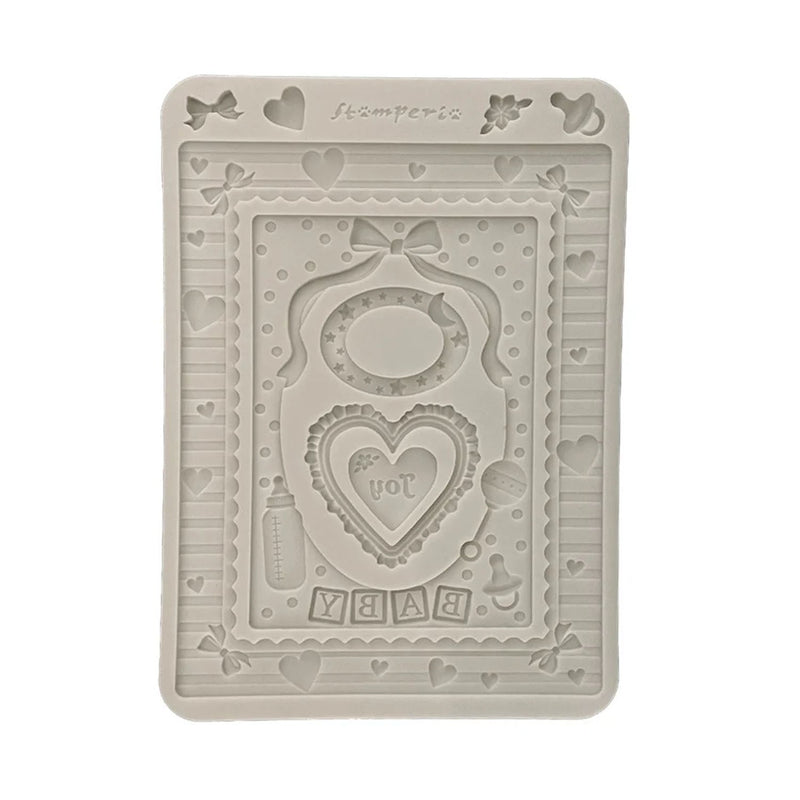 STAMPERIA -Silicone Moulds  - Baby Frames and Hearts