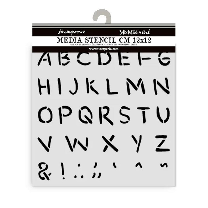 Stamperia Thick Stencil  12cm x 12 cm - Baby - Alphabet
