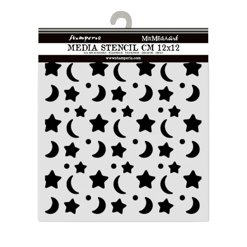 Stamperia Thick Stencil  12cm x 12 cm - Baby - Stars and moon