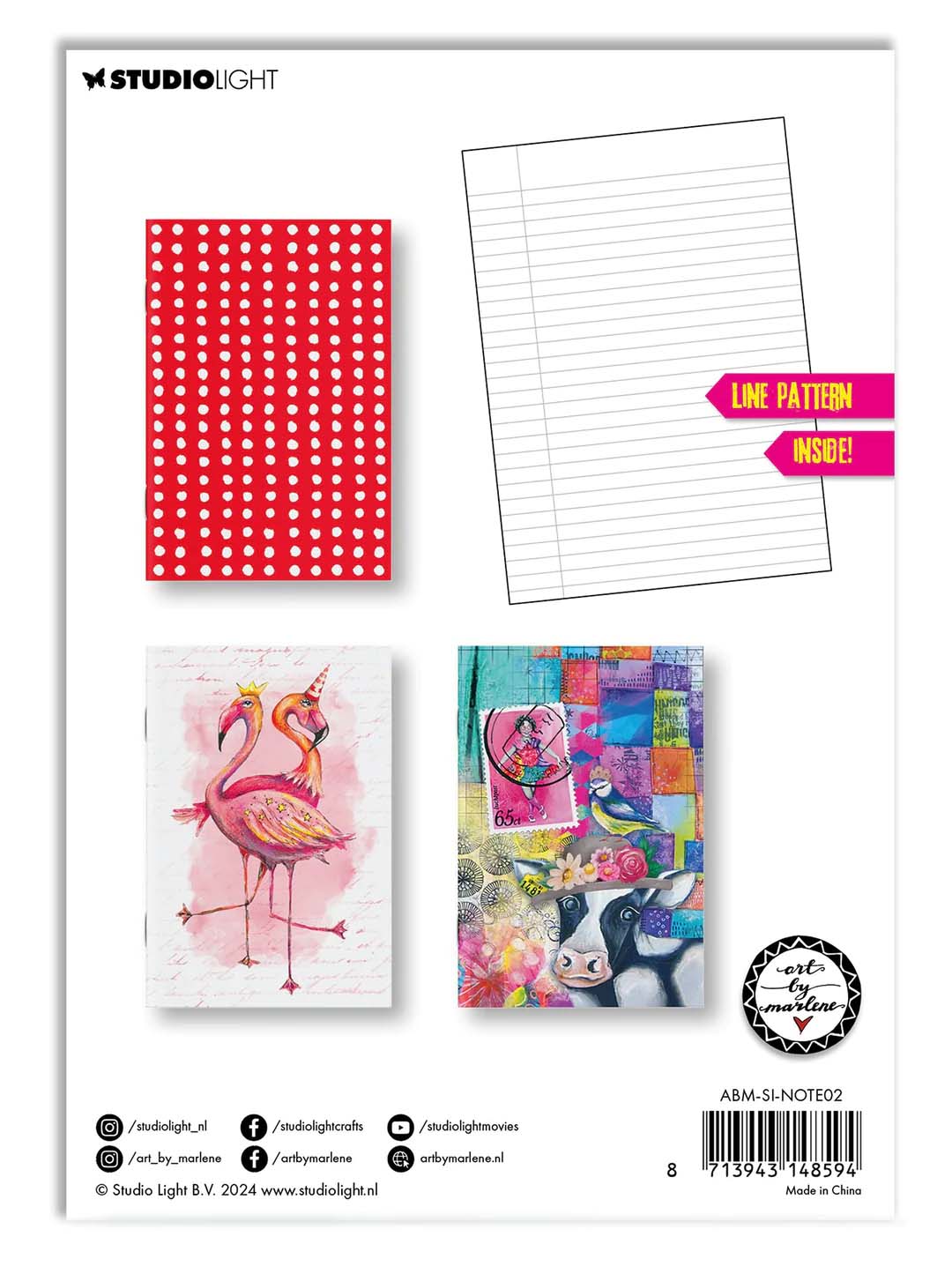 Art By Marlene Signature Collection A5 Notebook Set of 3 ABM-SI-NOTE02