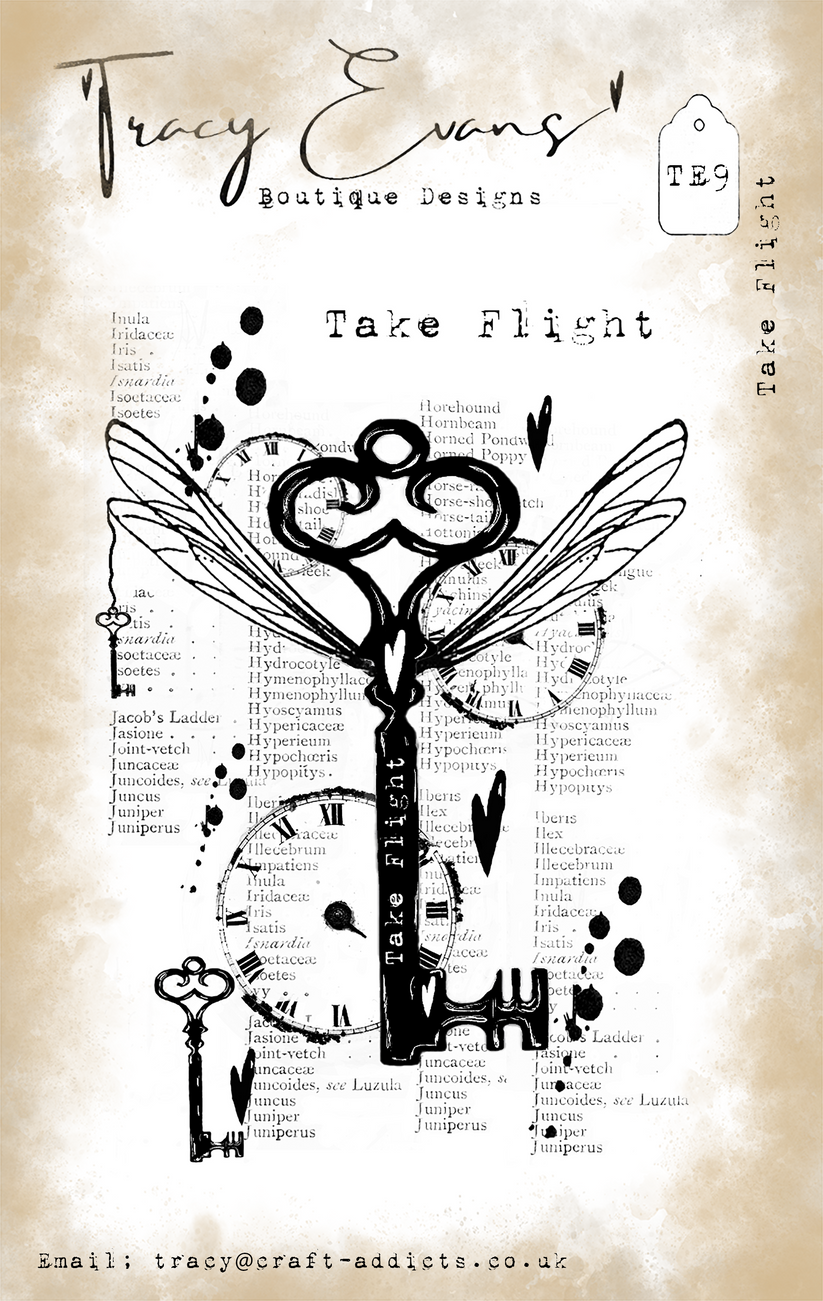 Tracy Evans    A7  Stamp  "Take Flight "