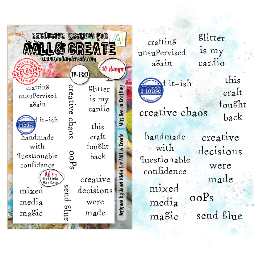 AALL & Create TP-1382 Creative Chaos Clear Stamp Set