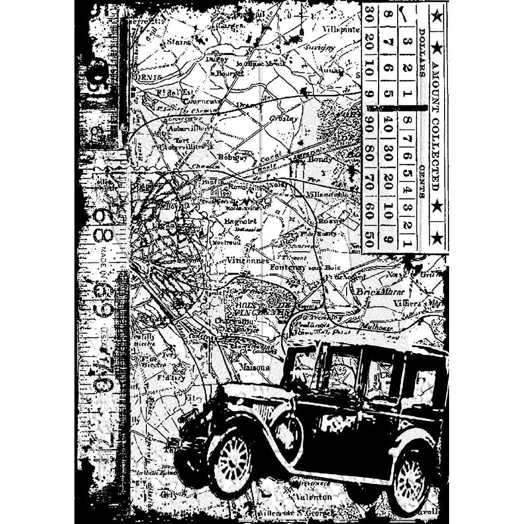 Tim Holtz Cling Rubber Stamp - Car