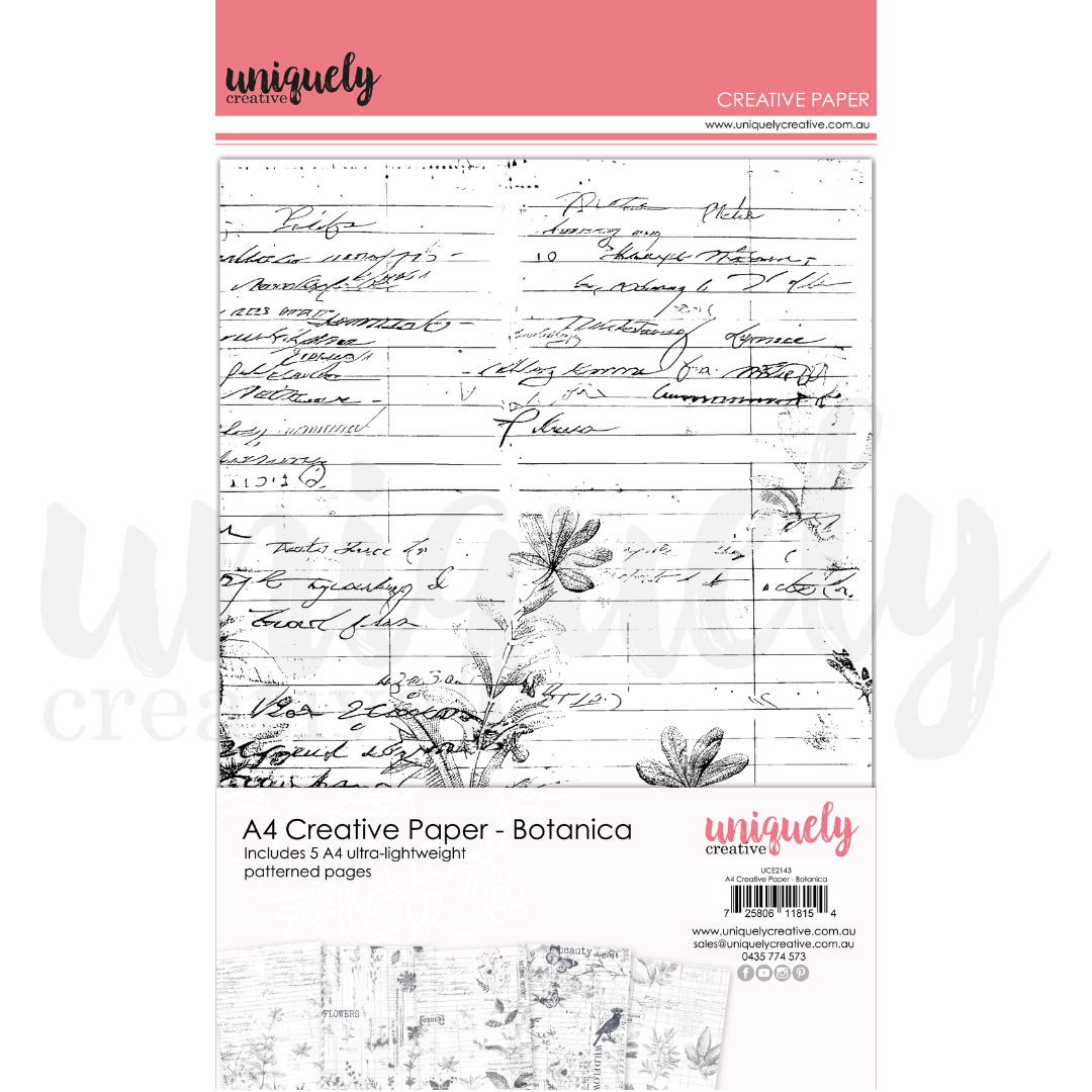 Uniquely Creative A4 Creative Paper - Botanica UCE2143