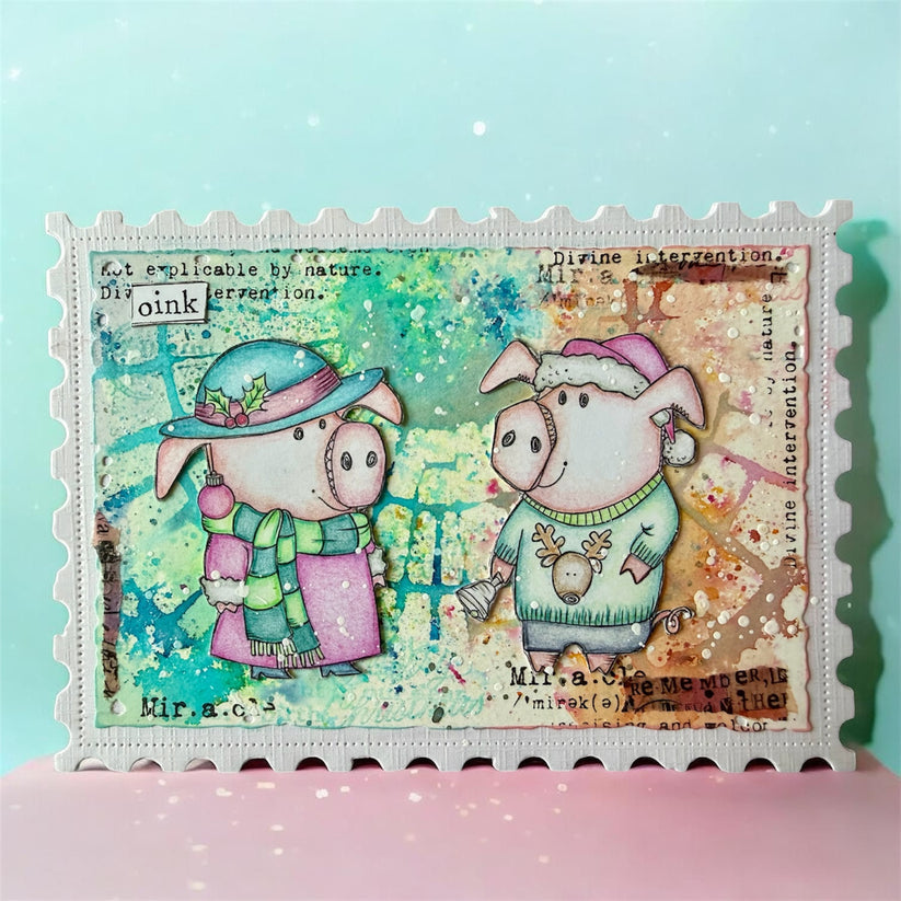 AALL & Create TP-1387 Holiday Pigs A7 Stamp Set