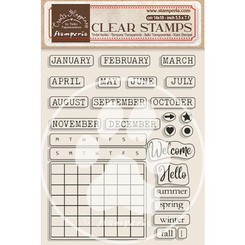 Stamperia Clear Stamps  - Calander Month Planner