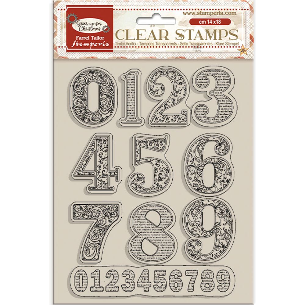 Stamperia  Stamp - Gear Up For Christmas Numbers