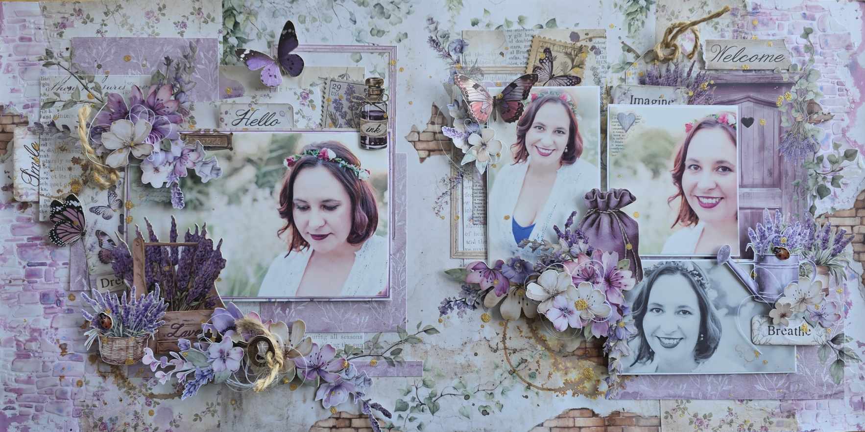 Stamperia  - Lavender Double page kit ... Designed by Madelaine Du Toit