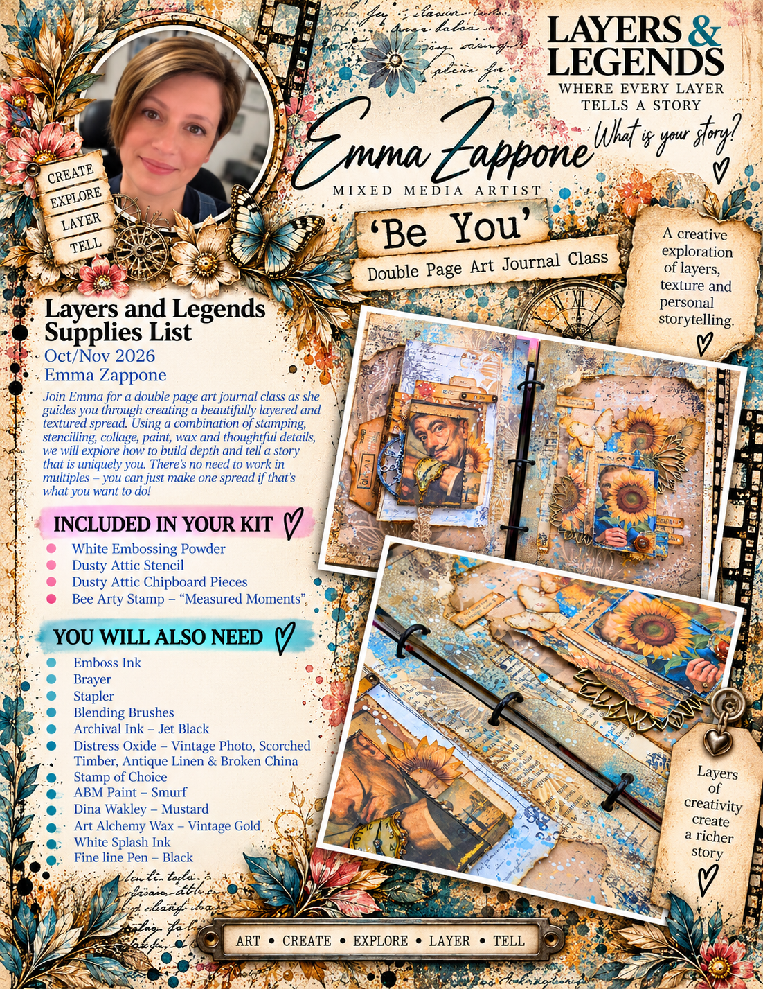 Layers and Legends Emma Zappone  class No 2 Be You
