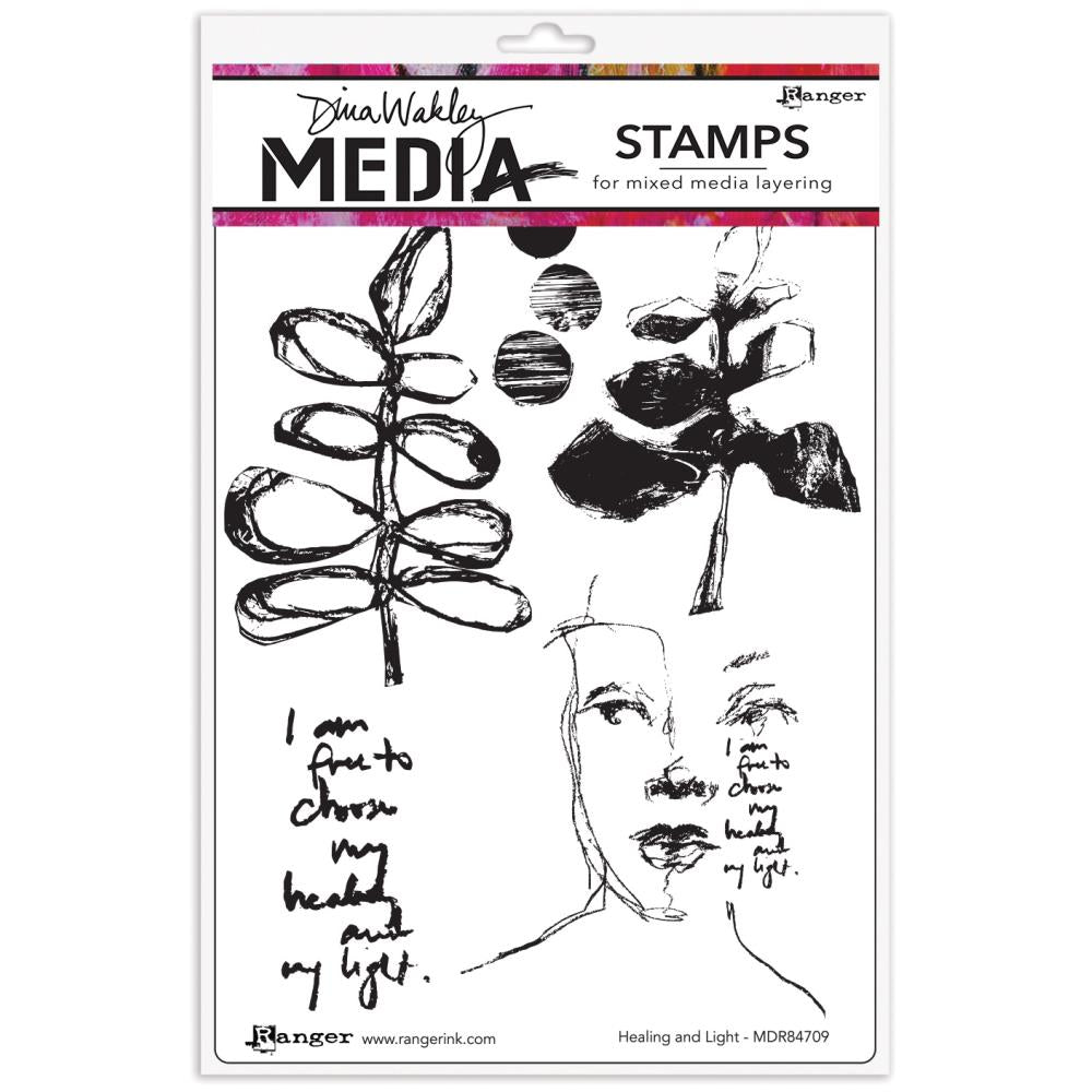 Dina Wakley Media Stamp - Healing and Light
