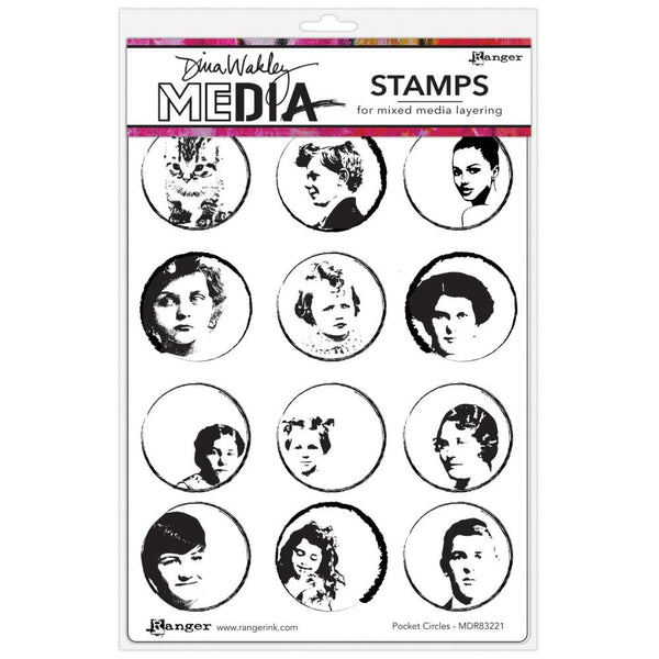 Dina Wakley - Stamps   -  Pocket Circles