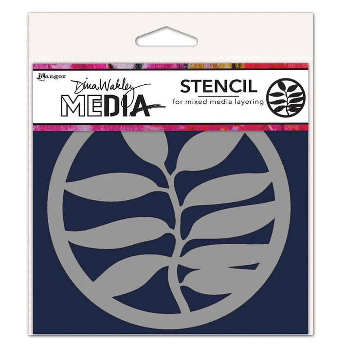 Dina Wakley - Stencil - Coaster A Frond