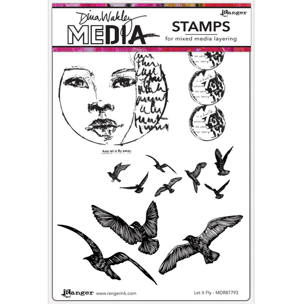 Dina Wakley - Stamps   - Let it Fly